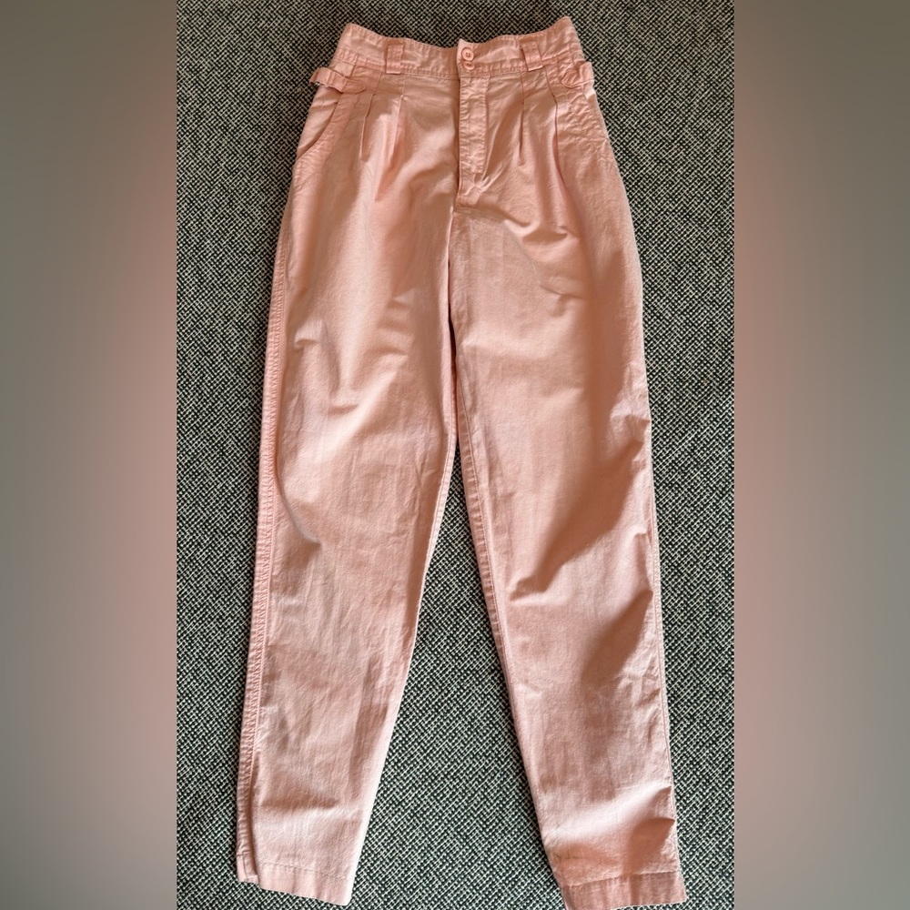 80s Fashion Pink Cotton Pants From Mariposa Size 5